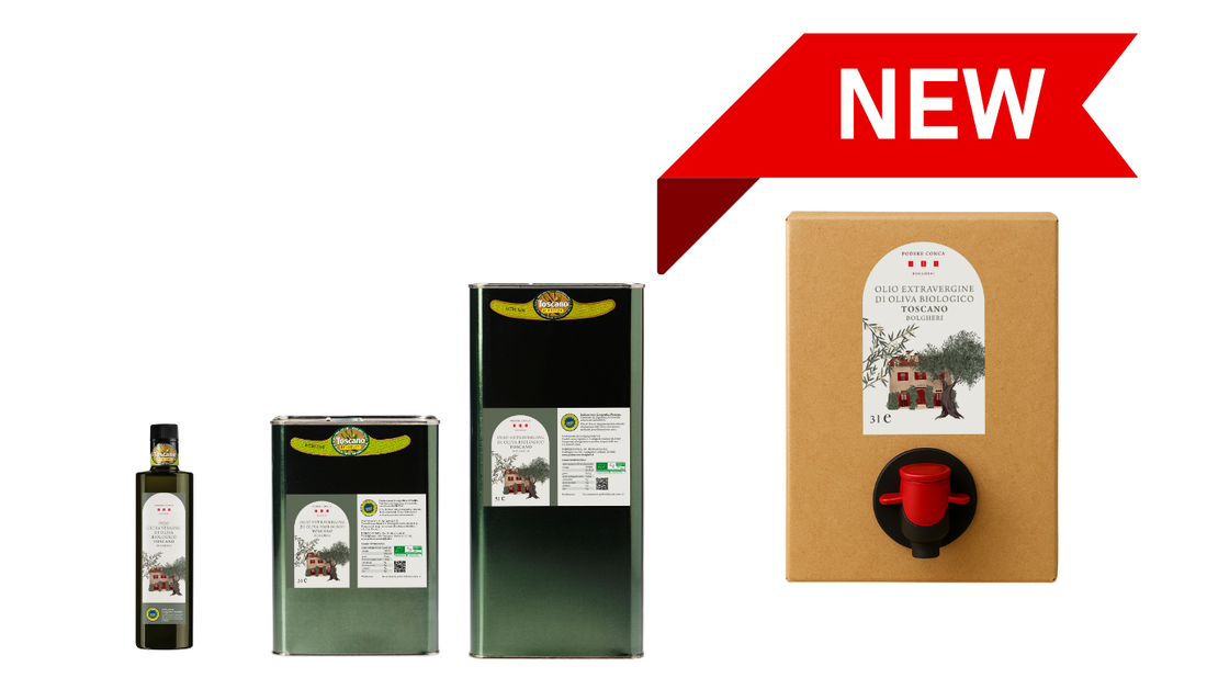 Il nuovo formato del nostro olio extravergine: arriva il Bag-in-Box Podere Conca